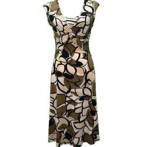 MADISON LEIGH (6) Vintage Brown, Black, and Cream dress